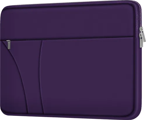 Miniatura 9 de Funda para laptop de 14 pulgadas, estuche delgado para portátil de viaje con bolsillo con cremallera, estuche de transporte protector y a prueba