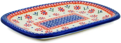 Miniatura 26 de Auténtico plato de cerámica polaca de 10 pulgadas en diseño amarillo hecho a mano en Bolesławiec Polonia por Ceramika Bona + certificado