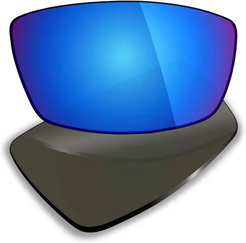 Miniatura 4 de Mryok 4 pares de lentes polarizadas de repuesto para gafas de sol Oakley Canteen 2006, color negro sigiloso, rojo fuego, azul hielotitanio plateado