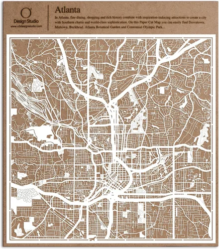 Miniatura 87 de O3 Design Studio Aberdeen - Mapa de papel cortado en papel blanco de 12 x 12 pulgadas