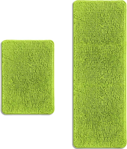 Miniatura 429 de Alfombra de baño pequeña de 12 x 18 pulgadas, lavable y absorbente, antideslizante, alfombra de baño de felpilla gruesa y suave para baño, ducha
