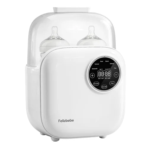 Calentador de biberones doble 10 en 1 para leche materna o fórmula, control preciso de temperatura, temporizador, esterilización, descongelación,