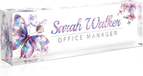 Miniatura 9 de Placa de nombre personalizada para escritorio, placa de nombre de escritorio personalizada, decoración de oficina para mujeres y hombres, accesorios