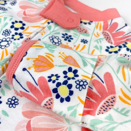Miniatura 4 de HonestBaby Footed Sleep & Play Pajamas Organic Cotton for Infant Baby Girls (LEGACY)