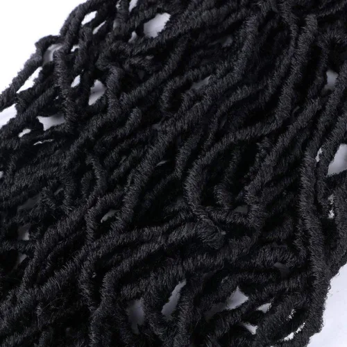 Miniatura 7 de 4 paquetes de rastas suaves de ganchillo de pelo sintético preenrollado, trenzas de ganchillo de diosa, rastas de cabello sintético para mujeres 1b