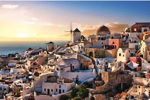 TOMAX Oia Village in Santorini Island, Grecia - Rompecabezas de 1000 piezas