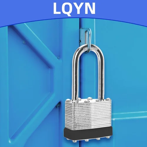 Miniatura 5 de Candado con misma llave, LQYN 6 piezas de candado laminado con llave (1-9/16", 40mm), candados con llave similar, grillete largo, para casillero