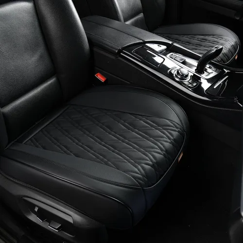 Miniatura 12 de TIEHESYT 1 funda de piel napa para automóvil, funda de asiento delantero inferior para automóvil, cojín de asiento sin respaldo, antideslizante