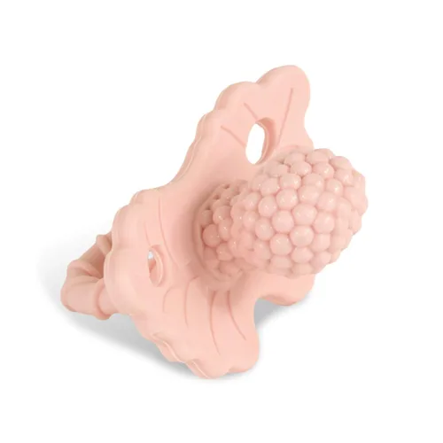 Miniatura 12 de RaZbaby RaZberry - Mordedor de silicona y chupete para alivio de la dentición en bebés, grado alimenticio, libre de BPA, diseño manos libres