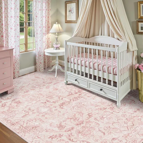 Miniatura 63 de Alfombra de área pequeña de 2 x 3 pulgadas, color beige, para entrada, baño, cocina, antideslizante, de pelo bajo, lavable, moderna alfombra bohemia