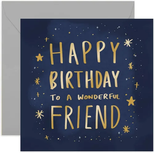 Miniatura 6 de Old English Co. - Tarjeta de felicitación de cumpleaños increíble para el mejor hermano, tarjeta de felicitación masculina de estrellas cósmicas