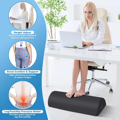 Miniatura 4 de StepLively Almohada ergonómica para reposapies debajo del escritorio en el trabajo, reposapiés antifatiga, almohada de apoyo para aliviar la fatiga