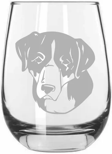 Miniatura 270 de Sakhalin Husky Dog - Copa de vino grabada personalizada de 15.25 onzas sin tallo