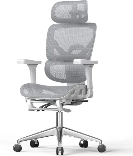 Miniatura 8 de naspaluro Silla de oficina ergonómica, silla de escritorio de malla con respaldo alto, capacidad de 350 libras, soporte lumbar, reposacabezas