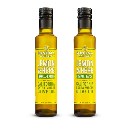 Miniatura 14 de Sonoma Gourmet: Aceite de oliva con sabor a ajo y hierbas Aceite de oliva virgen extra 100% California 8.5 onzas líquidas (paquete de 6)
