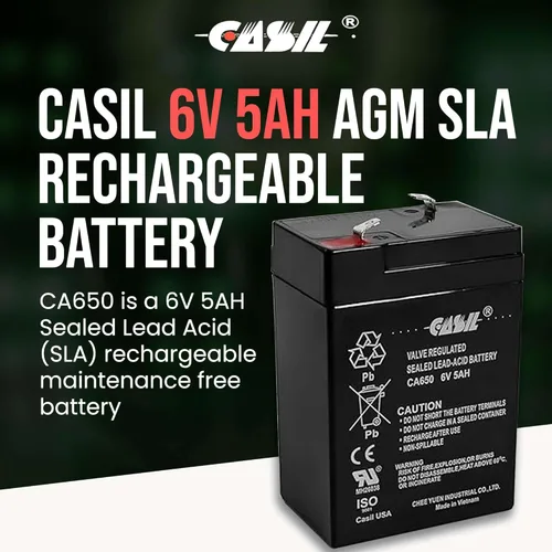 Miniatura 2 de Casil Batería de repuesto 6v 5ah compatible con Ritar RT645