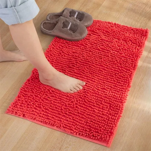 Miniatura 6 de Reyox Tapete de baño de felpilla gruesa, suave, duradero, absorbente de agua, de secado rápido, antideslizante, para cocina, baño, dormitorio, Café