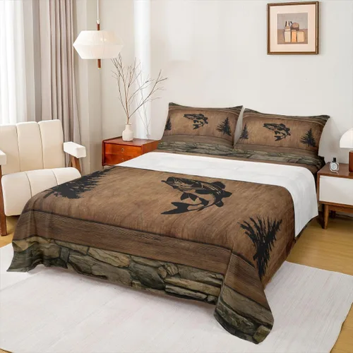 Miniatura 13 de Manfei Honeycomb - Juego de sábanas con diseño de mando de videojuegos tamaño Twin, juego de ropa de cama geométrica azul con controlador
