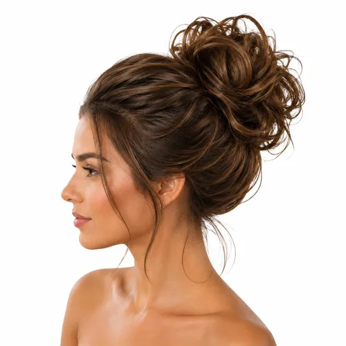 Miniatura 15 de PRETTYSHOP Pieza para el cabello de goma Voluminoso rizado y desordenado moño, 1