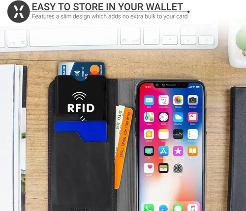Miniatura 25 de SaiTech IT Juego de 10 fundas de bloqueo RFID, la mejor manera de proteger tus tarjetas del robo electrónico, diseño duradero, ligero y compacto