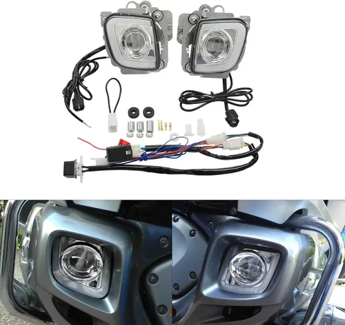 Miniatura 3 de Green-L Kit de lámpara de luz antiniebla rectangular para motocicleta para Honda Goldwing GL1800 F6B 2012-2017 Valkyrie 1800 2014-2015