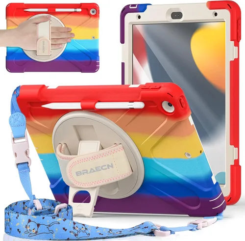 Miniatura 8 de BRAECNstock - Funda para Apple iPad de 9ª/8ª/7ª generación, de 10.2" 2021/2020/2019, funda protectora a prueba de golpes para iPad de 10.2 pulgadas