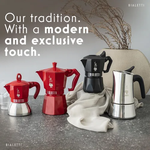 Miniatura 8 de Bialetti Moon Exclusive - Olla Moka de acero inoxidable de inducción, cafetera de estufa para espresso, cafetera italiana, 4 tomas de café expreso
