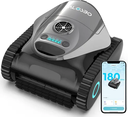 Limpiador robótico TALOSBO C1 para piscinas, 180 minutos, succión ultra fuerte, limpieza de paredes y líneas de flotación, aspiradora de piscina
