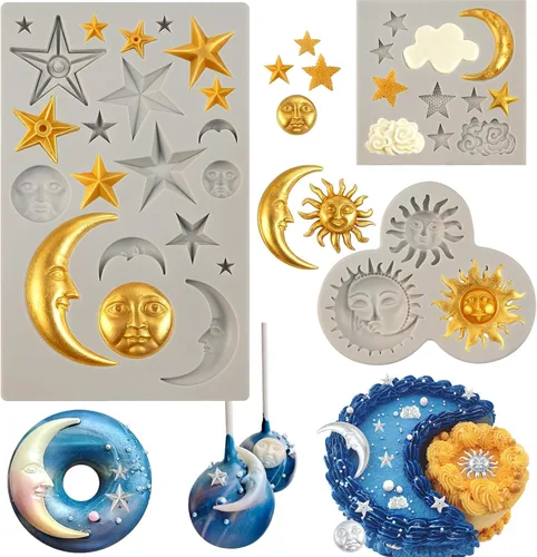 Miniatura 17 de 5 moldes de silicona para números de letras, molde de silicona de hojas de rosa, molde de números del alfabeto para fondant de chocolate, dulces