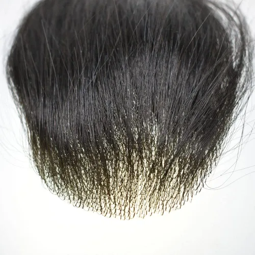 Miniatura 3 de Tope de pelo corto Toupee Invisible Poly Skin PU sistema de reemplazo para mujeres y hombres cierre superior extensiones rectas para pérdida