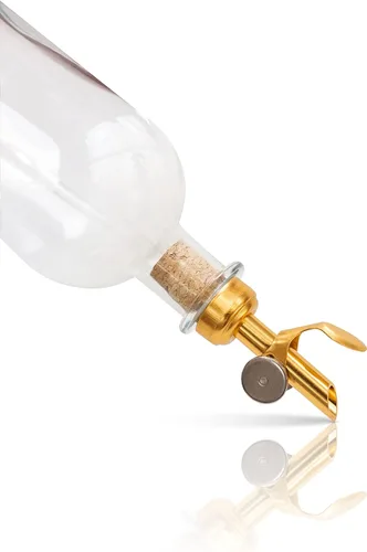 Miniatura 2 de Rail19 Dispensador pequeño de enjuague bucal de vidrio transparente con boquilla de vertido de metal, dispensador de aceite de cocina y vinagre