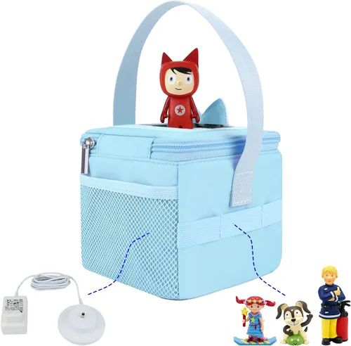 Miniatura 4 de Annmore Estuche de transporte para Toniesbox y figuras, con funda para orejas Tonies, uso para transporte y almacenamiento de personajes Tonies, azul