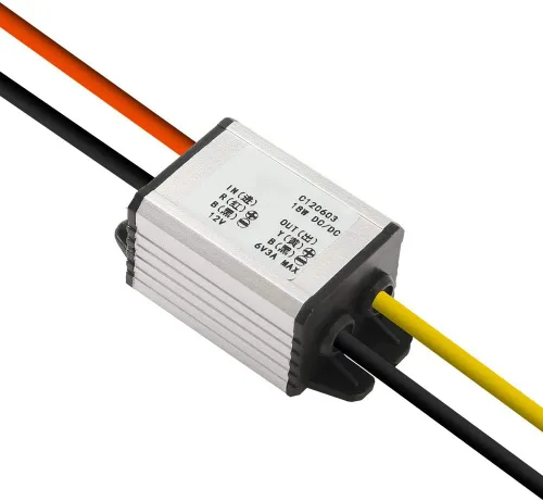 Miniatura 8 de 10 convertidores de 12 V a 5 V CC Voltaje de alimentación para automóvil, impermeable DC 6.3-22V 12V reductor a 5V 3A 15W Regulador de voltaje