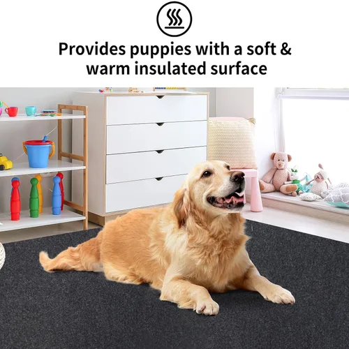 Miniatura 6 de Almohadilla para jaula de perro, absorbe la orina, impermeable, antideslizante, lavable, almohadilla para entrenamiento de perrera - debajo