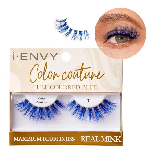 Miniatura 16 de iENVY - Pestañas postizas de imitación de visón de color, pestañas de colores mixtos, máxima esponjosidad y volumen, pestañas postizas (rosa tintado)