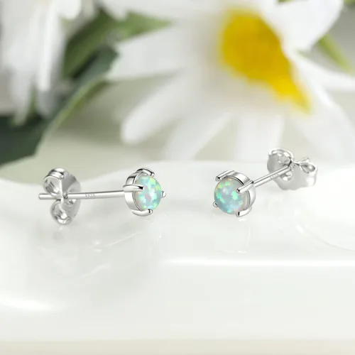 Miniatura 4 de Aretes hipoalergénicos de plata de ley 925 de 0.118 in0.157 in0.236 in para mujeres, adolescentes, niñas, aretes de segundo agujero para mujer