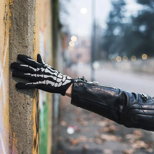 Miniatura 7 de Accesorios de Halloween, guantes de esqueleto de dedo completo