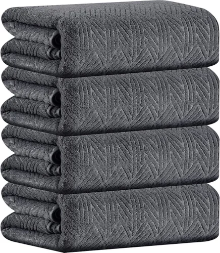 Miniatura 20 de CHINO Juego de 8 toallas de baño turquesa, 2 toallas grandes/2 toallas de mano/4 toallitas, toalla de baño grande de 600 GSM, toalla de secado