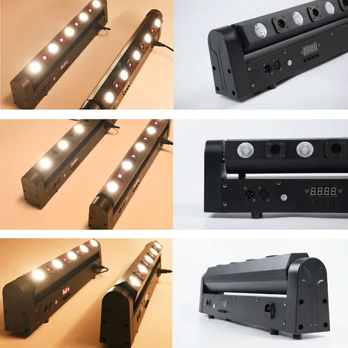 Miniatura 4 de Barra de luz de lavado de escenario de cabeza móvil para fiesta, RGBW, luces LED de haz DMX 512, luz estroboscópica, equipo de iluminación