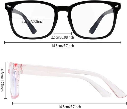 Miniatura 2 de Gafas con filtro de luz azul, paquete de 2 lentes de luz azul para hombre, anteojos de luz azul para mujer, anteojos con luz azul para fatiga ocular