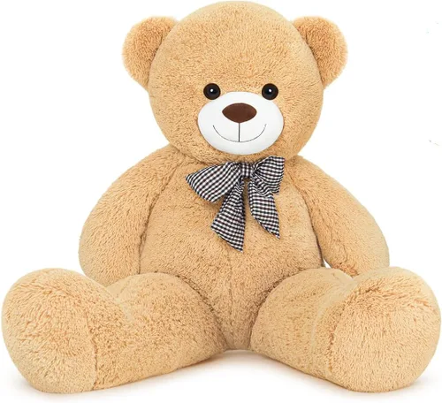 Miniatura 8 de Oso de peluche gigante de 47", enormes animales de peluche suaves, peluches suaves de 4 pies, gran oso de regalo para niños, novia, día de San Crema