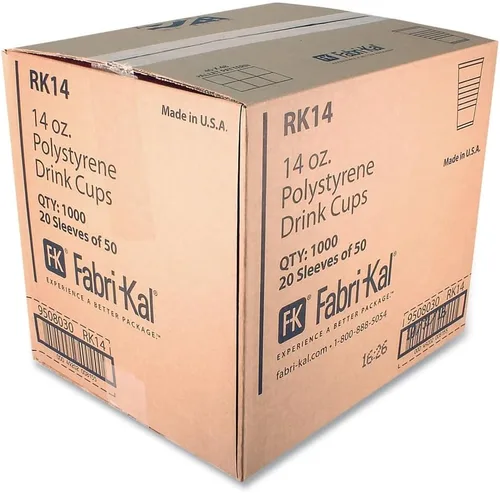 Miniatura 4 de Fabri-Kal 9508030 RK - Vasos acanalados para bebidas frías de 14 onzas, transparentes, 50 por manga, 20 fundas por caja