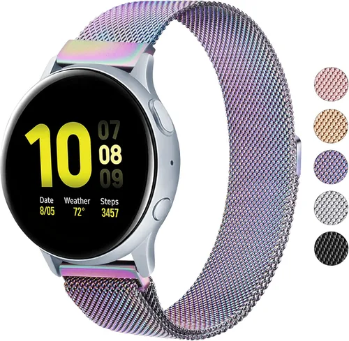 Miniatura 13 de Wanme Bandas de metal para Samsung Galaxy Watch Active 2, 1.73", 1.58", Active 1.58", Watch 3 1.61" y Galaxy Watch 1.65", 0.79", correa de repuesto