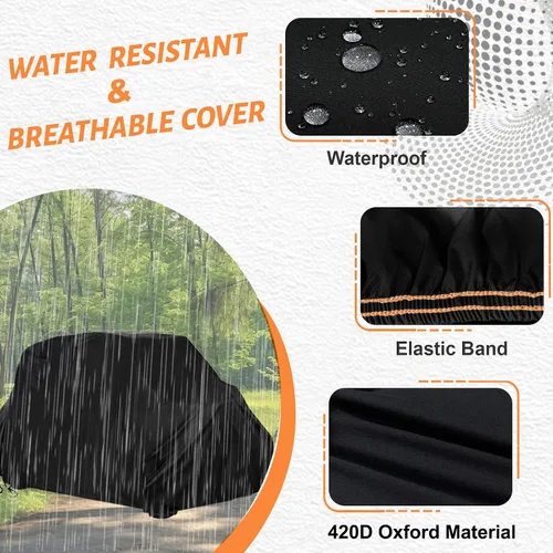 Miniatura 6 de Funda UTV de 4 plazas resistente con cremallera 420D impermeable para Kawasaki Teryx 4 Krx 4 Mule, Polaris RZR 1000 Ranger Crew 570 General 4