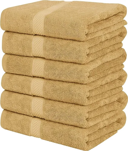Miniatura 25 de Utopia Towels Juego de 6 toallas de baño (24 x 48 pulgadas), 100% algodón hilado en anillo de 500 GSM, medianas, ligeras y altamente absorbentes