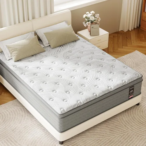 Miniatura 12 de KOW Colchón individual de espuma viscoelástica de 6 pulgadas en una caja con funda extraíble lavable, firmeza media para dormir fresco, alivio