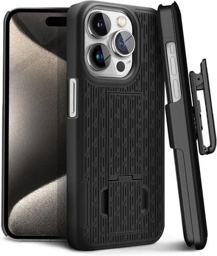 Miniatura 23 de MOTIVE Funda para iPhone 14, funda con clip para cinturón para Apple iPhone 14, funda protectora delgada y resistente a prueba de golpes con soporte