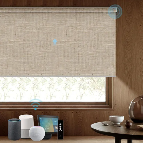 Miniatura 35 de SmartWings Persianas Motorizadas con Sombras para Ventana Control Remoto Funciona con Thread Apple Homekit Z-Wave Alexa 100% Blackout de Doble Cara
