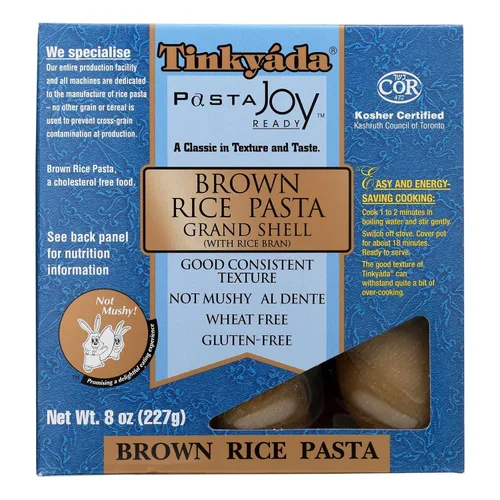 Miniatura 4 de Tinkyada Grand Shell - Pasta de arroz integral, 8 onzas (paquete de 12)