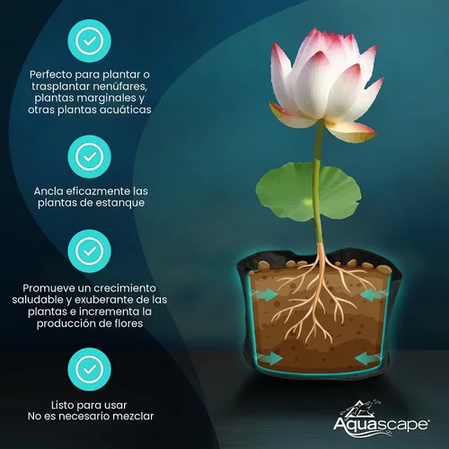 Miniatura 4 de Aquascape Medio de Plantación para Estanques de Plantas Acuáticas, Tierra Nutritiva para Jardines Acuáticos, Apoya un Crecimiento Fuerte de Raíces